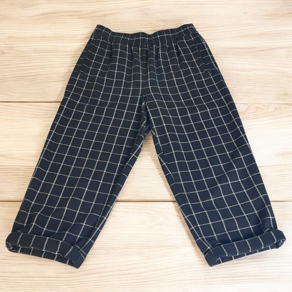 Madewell Black and White Wide Leg Pants